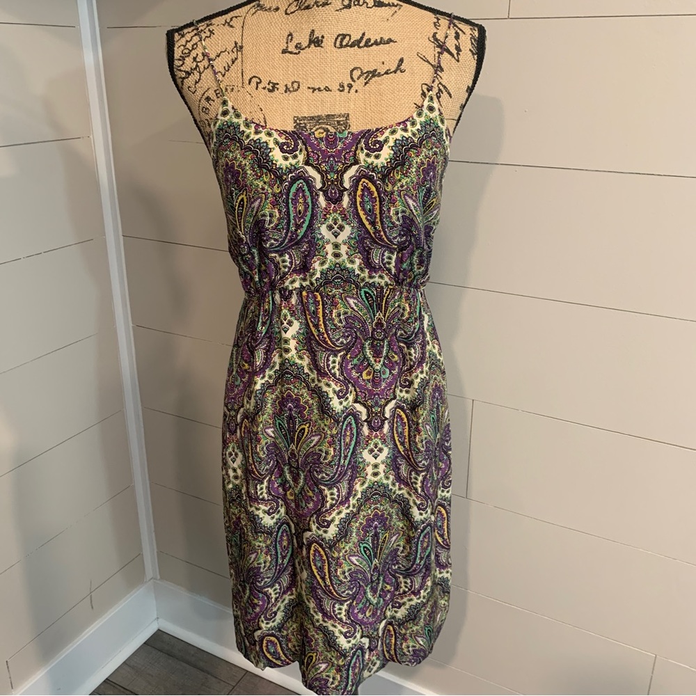 J. Crew Paisley Print 100% Silk Dress - 2